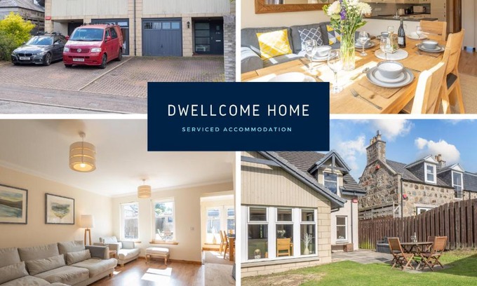 Aberdeen Casa | Dwellcome Home Ltd 5 Double Bedroom 3 Bathroom House Free Driveway Parking, 637 Mbps WIFI, Ideal for Long Term Contractor, etc Stays, Regular Housekeeping Option - See Our Site for Assurance