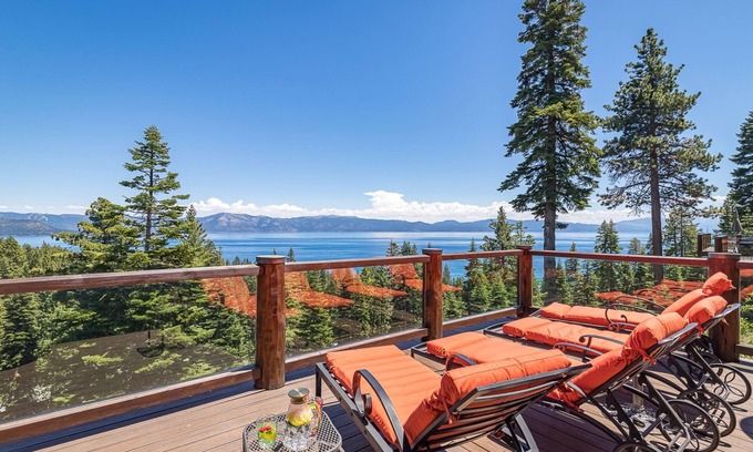 Carnelian Bay Casa | Dynamic Views, Hot Tub, Gym, 2nd Living Rm, Garage & More!