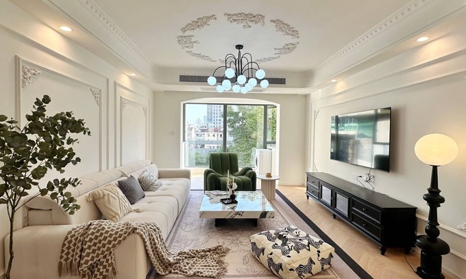Dapuqiao Apartamento | Eastern Hub - Chic 3-bedroom apartment with free WiFi, AC in xintiandi area