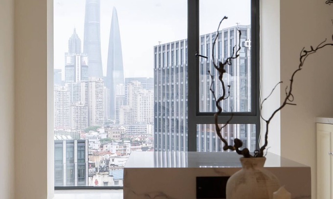 Huangpu Apartamento | EHUB - Yuyuan Garden Shanghai Tower View with AC & Heating near Subway