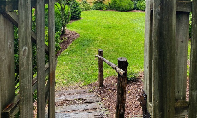 Pisgah Forest Cabaña | Easy access to adventure at creekside retreat.
