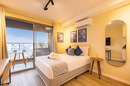 Santo Amaro Apartamento | Easy Star - Lindo studio C/varanda no Alto da Boa Vista - MY01I