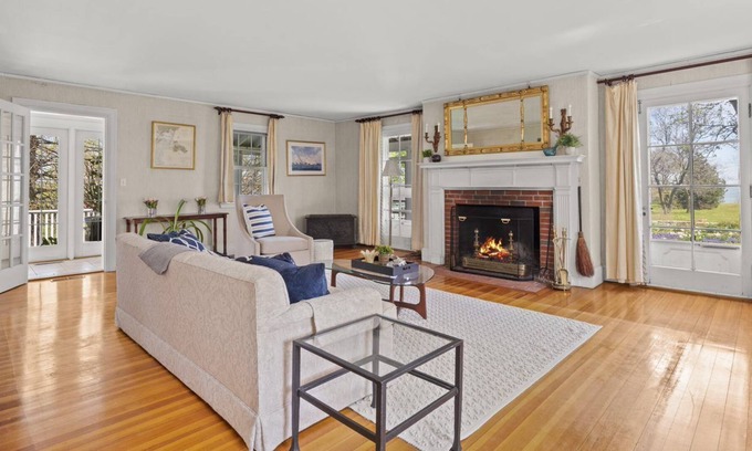 Nahant Casa | Edwardian home, fireplace, water views