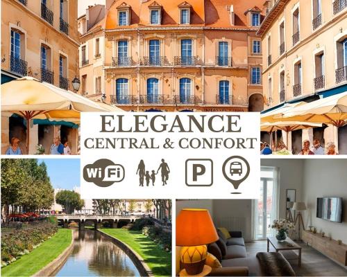 Clemenceau Apartamento | ELEGANCE Castillet - Plein Centre Proche Gare Bus et Transports - IDEAL COUPLE ou PRO - Moderne et Confort - OFFRE SPECIALE