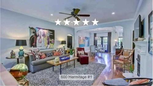 Myers Park Casa | Elegant 2BR with Covered Patio