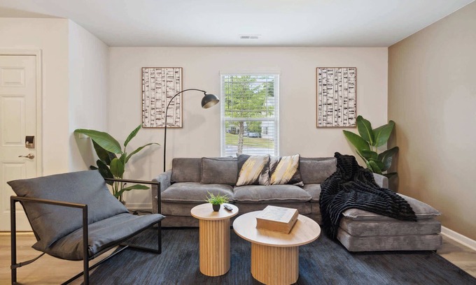 Southwest Raleigh Casa | Elegant 3BR Retreat King Bed Near Cary & NC State