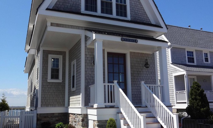 Stone Harbor Casa | Elegante Bayfront Cottage para alquiler de verano familiar 3BR, 2. 5 baños