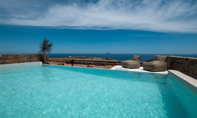 Kithnos Villa | Elegant Kythnos Villa | Villa Orangerie | 4 Bedrooms | Private Terrace with Infinity Pool | Captivating Sea Views | BBQ | Close to Beach | Gaidouromantra