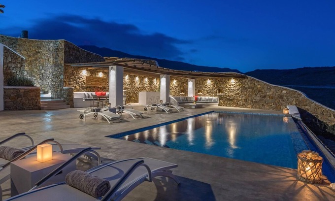Panormos Villa | Elegant Mykonos Villa | Villa Air | Private Pool | 4 Bedrooms | Sea View| Panormos