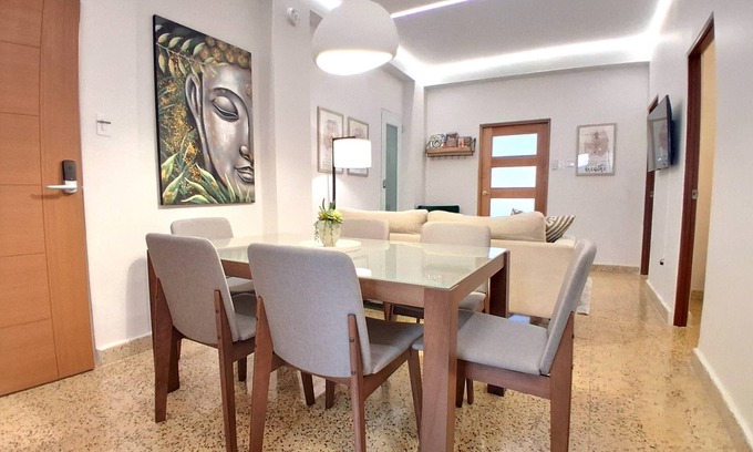 Hipodromo Condominio | Enjoy peace of mind in this beautiful 3-bedroom, 1-bath apt in the heart of San Juan. Casa Veda is equipped with a powerful generator and water cistern, guaranteeing you’ll never experience a blackout or be without water during your stay. Sleeps 6.
