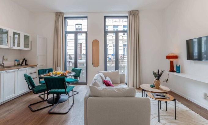 Quartier des Libertes - Vrijheidswijk Apartamento | Enseignement II - Dos Habitaciones Piso, Capacidad 4