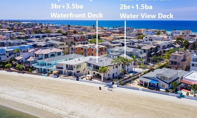 Central Mission Beach Villa | 2do nivel completo ☆ 2 Patios de vista de agua ☆ AC en ❤ de MB