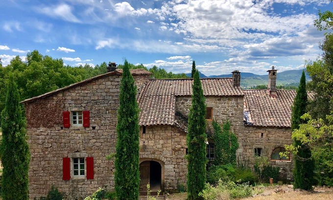 Payzac Casa | Entire Priory, sleeps 12, private pool in the heart of bucolic Ardèche
