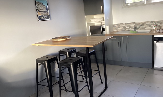 Cournonterral Apartamento | Entre Sète et Montpellier Proche de la Plage Appartement Indépendant Dans Villa