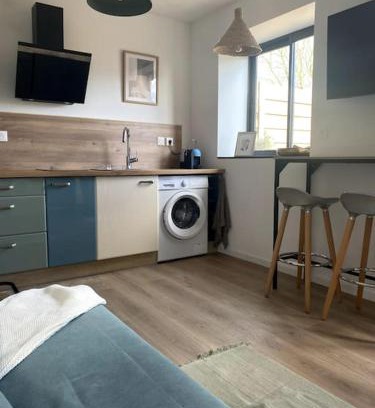 Coutiches Apartamento | Entre ville et campagne appartement cosy avec parking et terrasse Wood