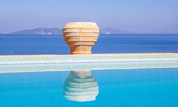 Melissopetra Villa | Villa con piscina privada, jardín, barbacoa y vistas impresionantes.