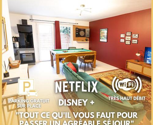 Villefranche-sur-Saone Apartamento | Escapade Vintage avec Jeux, Billard et Fléchettes Détente Assurée !