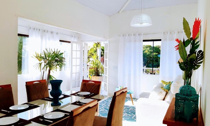 Albatroz Casa | Espetacular Casa 3 SUÍTES cozinha varanda vista a passos da praia