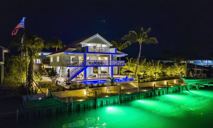 Venetian Shores Casa | Estate Home with Private Beach, Dock & Bay/Ocean Access