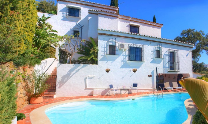 Nueva Milla de Oro Villa | Estepona stunning sea view villa private pool + garden quiet area but near beach