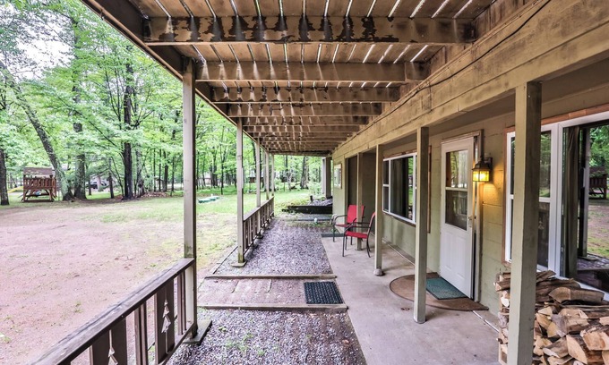 St Germain Cabaña | The cozy 3 bedroom unit is the lower level of a 3 level Swiss Chalet.