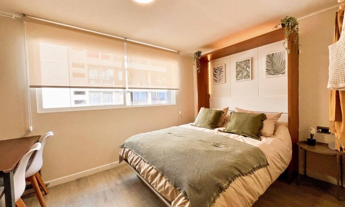 Downtown Santiago Apartamento | Estudio Santa Elvira | Home Office Laundry Wifi