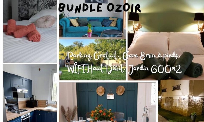 Ozoir-la-Ferriere Casa | Evasion Paris-disney, Parking Gratuit, Gare à 8 min à Pieds, Wifi, Jardin 600m2