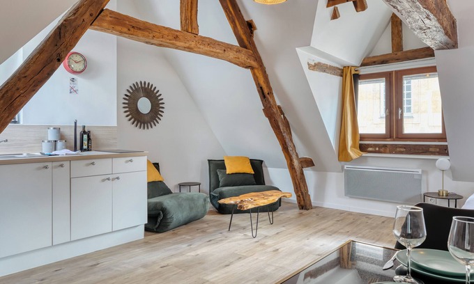 Quartier Saint-Marc - Croix de Pierre - Saint-Nicaise Apartamento | Eveil 4 : le refuge lumière sous les toits de Rouen