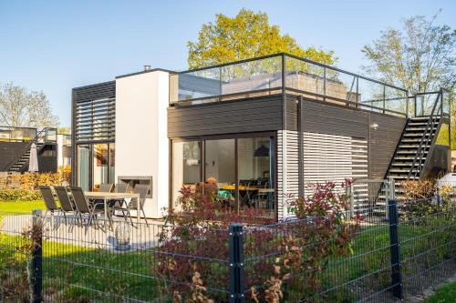 Hulshorst Casa | Excellent Cube mit Dachterrasse Meerblick und Strand
