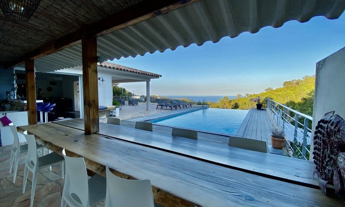 Sari-Solenzara Villa | Villa excepcional Córcega del Sur - Mar Vista piscina