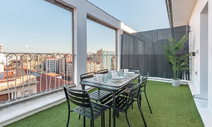 Centro de la ciudad de Gijón Apartamento | Exclusive Penthouse near Jovellanos Theatre. Jovellanos Terrace
