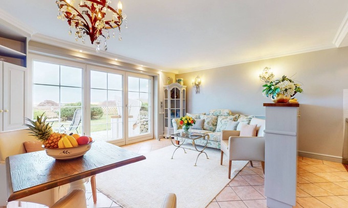 Munkmarsch Apartamento | Exclusive vacation apartment with a fantastic view of the mudflats in Munkmarsch.