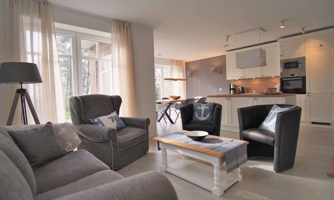 Wieck auf dem Darss Apartamento | Exklusive Ferienhaushälfte mit Unverbautem Boddenblick - Admiral's Corner Lee