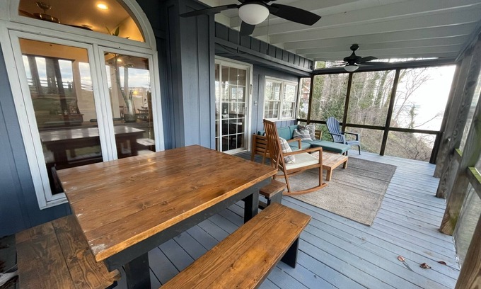 Chesapeake Beach Cabaña | Expansive Chesapeake Bay Views are amazing at this peaceful bluff-side cottage.
