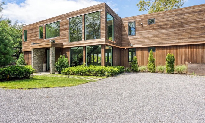 North Sea Casa | Expansive Southampton Home with Harbor Water Views, Private Pool, Modern...