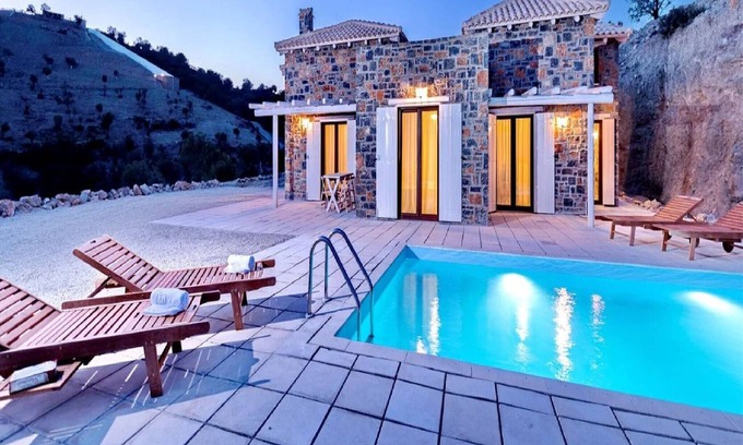 Vizari Villa | Exquisite Crete Residence | Villa Leonidas | Private Pool | Great Sea Views | Complex of Villas with Traditional Room Aesthetics | Agia Galini