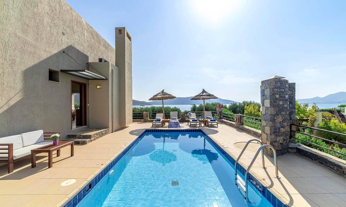 Vathianos Kampos Villa | Exquisite Crete Villa | Villa Avalon | 6 Bedrooms | Private Saltwater Swimming Pool & Breathtaking Sea Views | BQQ with Outdoor Lounge & Dining Area | Pool Bar | Vatheianos Kampos