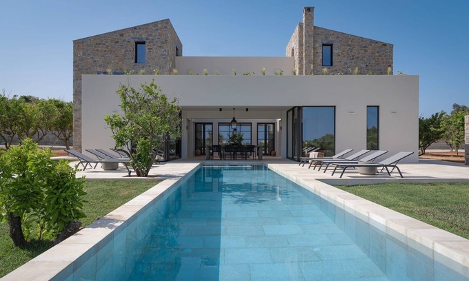 Skaleta Villa | Exquisite Crete Villa | Villa Laurel | Large Private Pool | Modern Furnishing | BBQ | Rethymno
