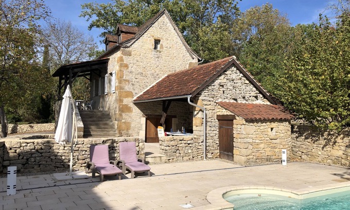 Camboulit Casa | Exquisita casa de campo aislada para una pareja, con terrazas y piscina privada