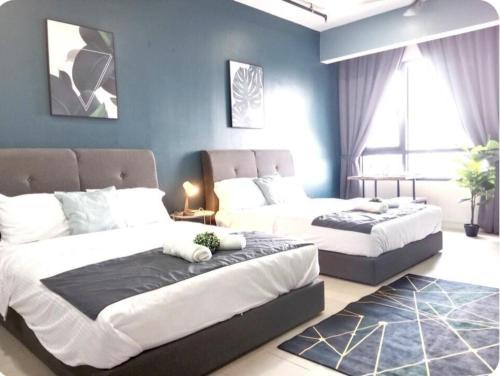 Cyberjaya Apartamento | F1-13-21 Blue LagoonTamarind2Queed BedWIFINETFLIXFreeParking