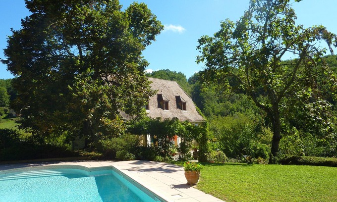Saint-Vincent-de-Cosse Casa | Fabulosa casa de campo con piscina privada en Dordoña, Francia