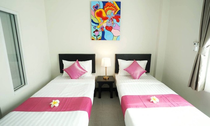 Sanambin Hotel | Fabulosa habitación con dos camas individuales con ABF cerca del aeropuerto Don Mueang