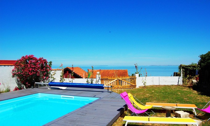 Bourcefranc-le-Chapus Villa | FRENTE AL MAR, Vistas de las islas, Casa grande para 12-14 personas con PISCINA