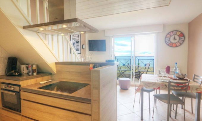 La Turballe Apartamento | Apartamento familiar con aparcamiento, balcón con vistas al mar, cerca de la playa