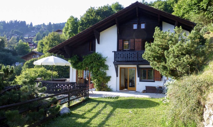 Chesieres Chalet De Esquí | Family chalet with, terrace, garden and superb view, at the entrance to Villars