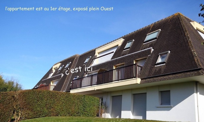Saint-Regnobert-de-la-Cote-de-Nacre Apartamento | Apartamento familiar F2 (42m2), orientado al oeste, tranquilo, a 50 m del mar.