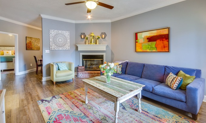 Flowood Casa | Family-Friendly Brandon Home: Fireplace & Patio!