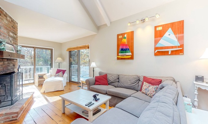 Truro Casa | Family-friendly home in the trees w/ wraparound deck - near beaches