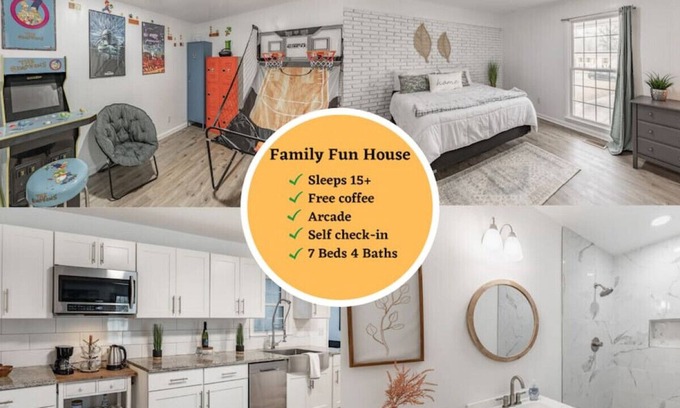 Decatur Casa | Family Fun Sleeps 15+ w/ Arcade