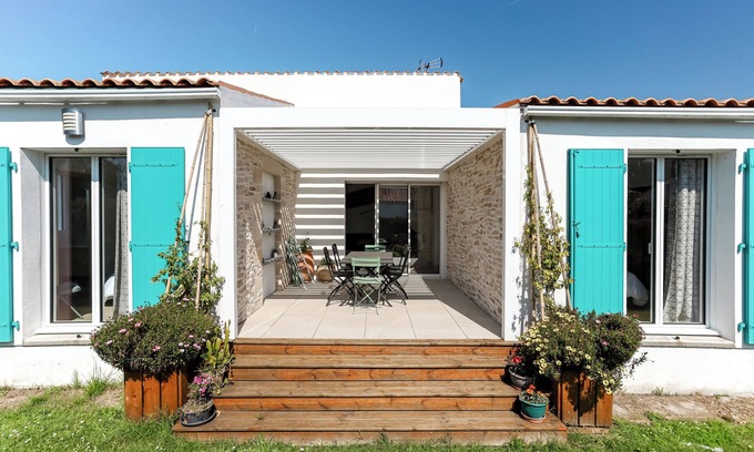 Le Grand-Village-Plage Casa | Casa Familiar en Grand-Village-Plage con 3 Habitaciones, Wi-Fi y Lavadora - 6 Personas